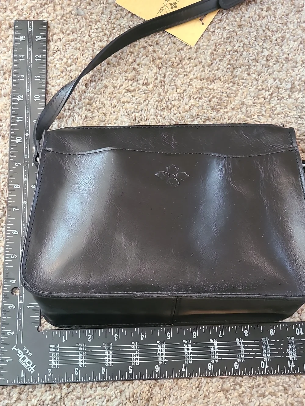 Patricia Nash Black Leather Crossbody Bag